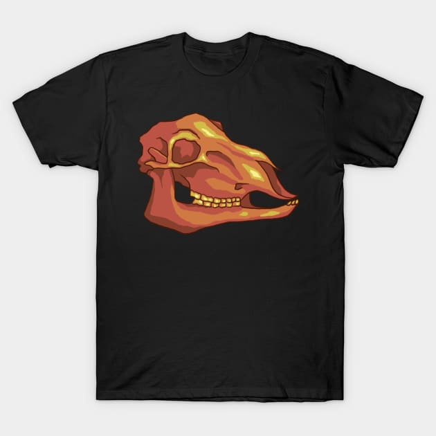 Neon Sheep Skull T-Shirt by elfenthusiast